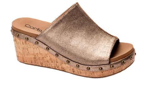 Corky’s Bronze Hissy Fit Slip On Wedge