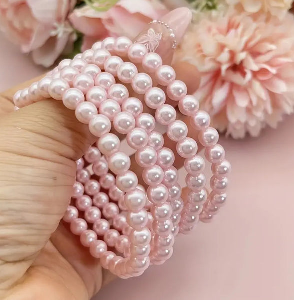 Pearl stretch bracelets