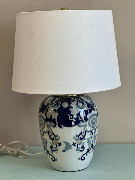 Blue and White Table Lamp