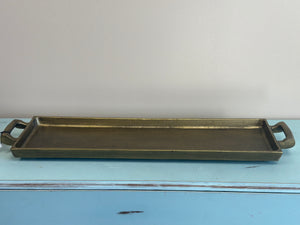 Long Gold Tray with Handles