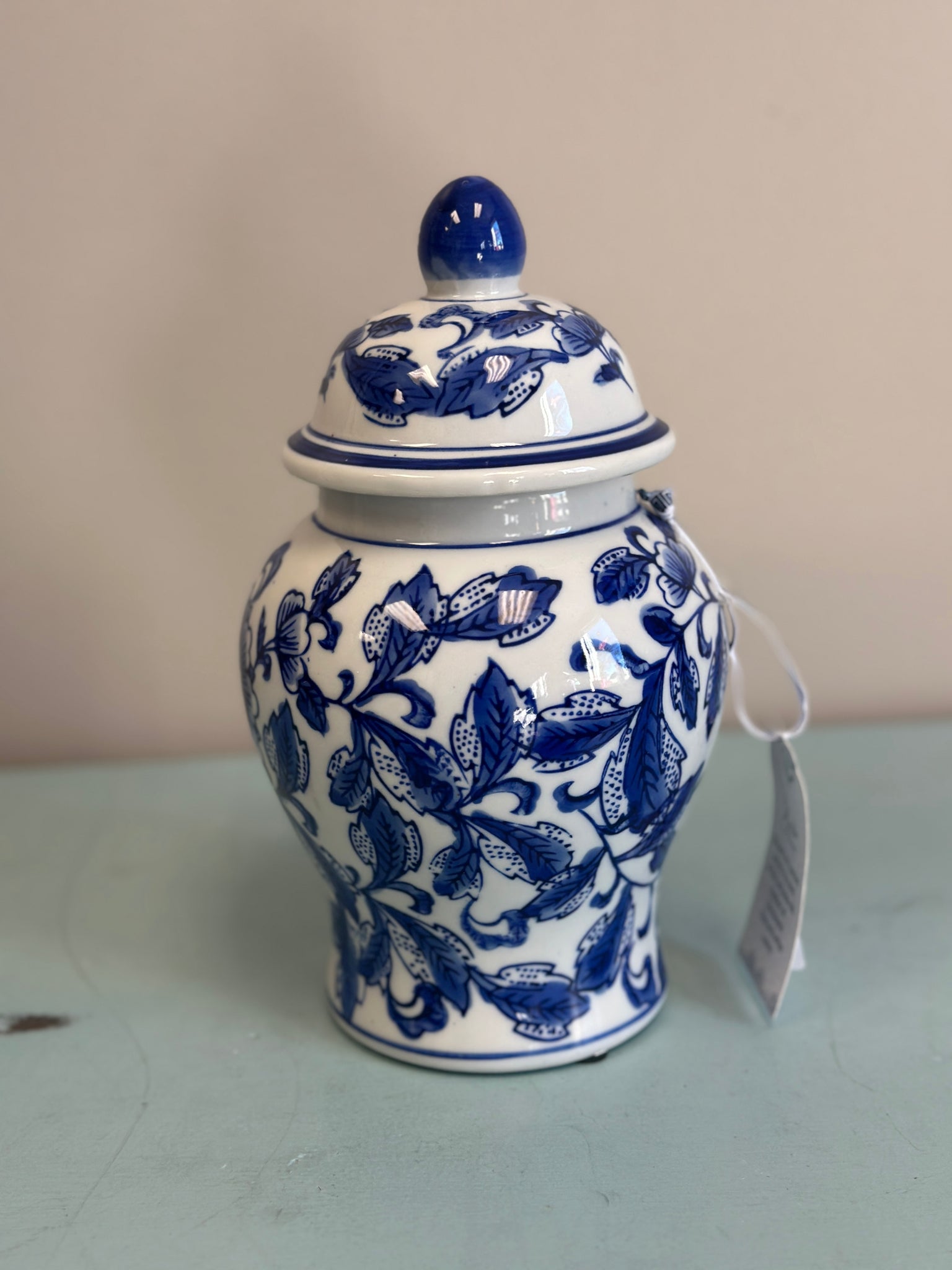 Small Blue and White Ginger Jar