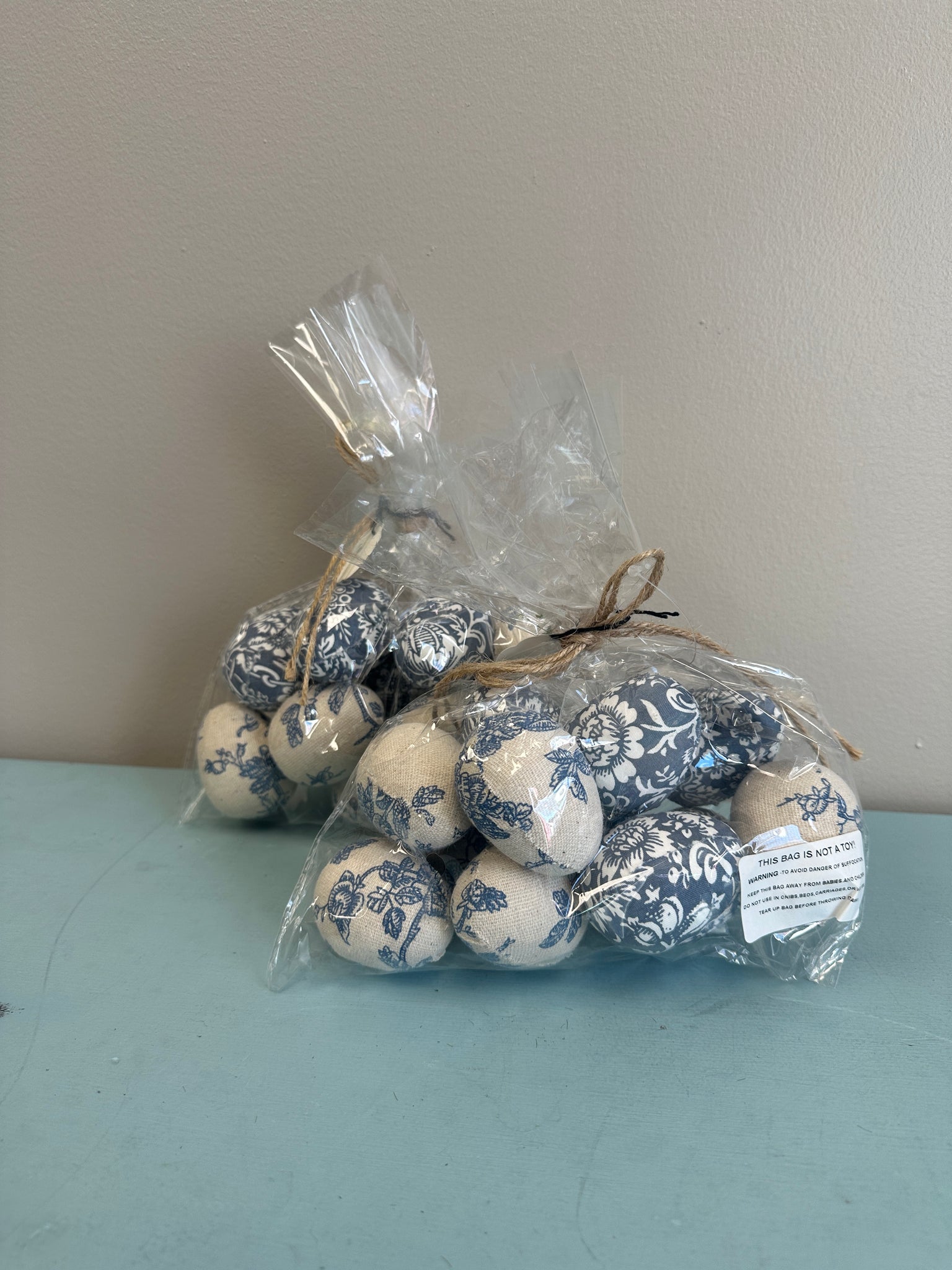 Blue and White Decorative Eggs