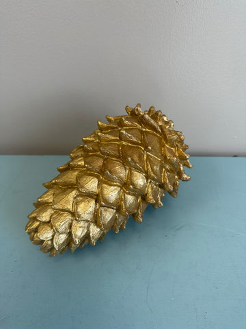 Large Gold Tabletop Pinecone