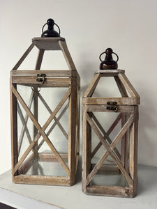 Simple Country Wood Lantern (2 sizes)