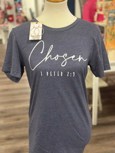 Short Sleeve Chosen Blue Tee Shirt