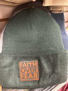 Black Faith Over Fear Beanie