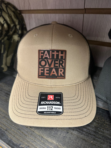 Tan Faith Over Fear Flat Bill Hat