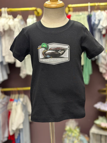 Boy's Black Duck Decoy Short Sleeve T-Shirt