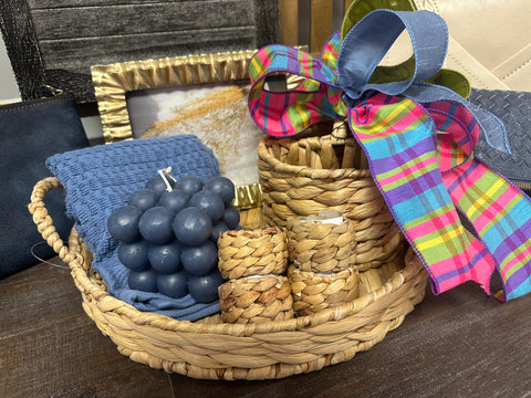 Home Wicker Gift Tray Set