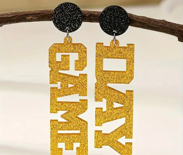 Various Colors of Sparkle Game Day Earrings