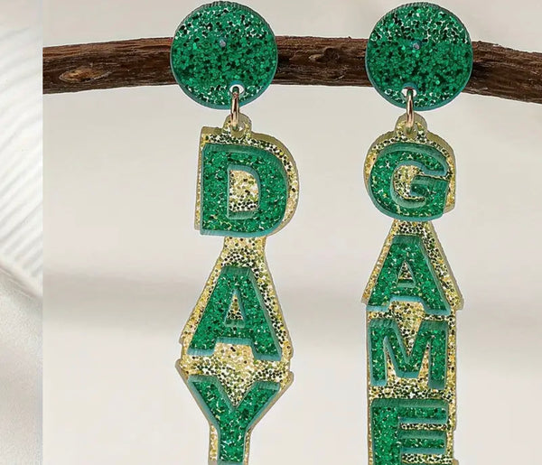 Various Colors of Sparkle Game Day Earrings