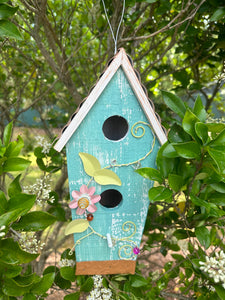 Jeweled Vine Tall Birdhouse