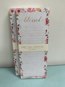Magnetic "Blessed" Tall Notepad