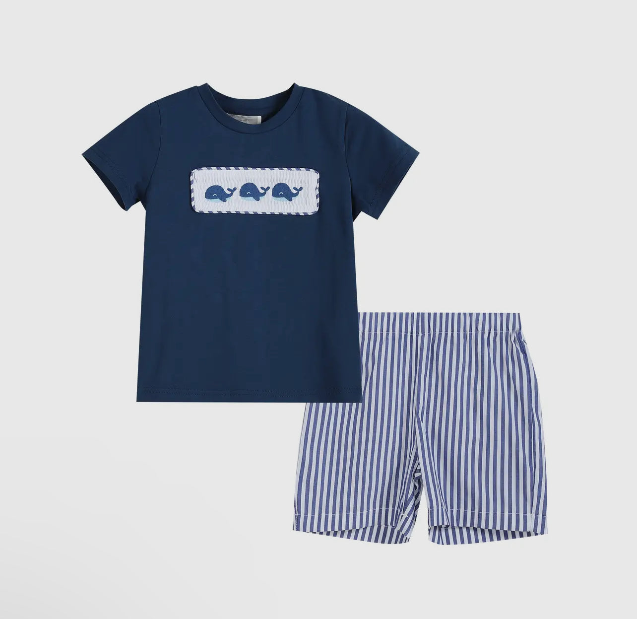 Navy Whale Short Set