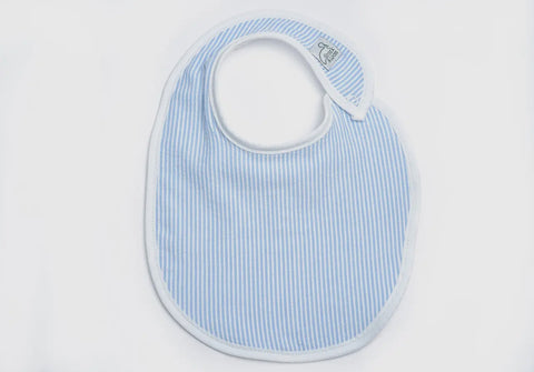 Baby Boy Blue Seersucker Bib