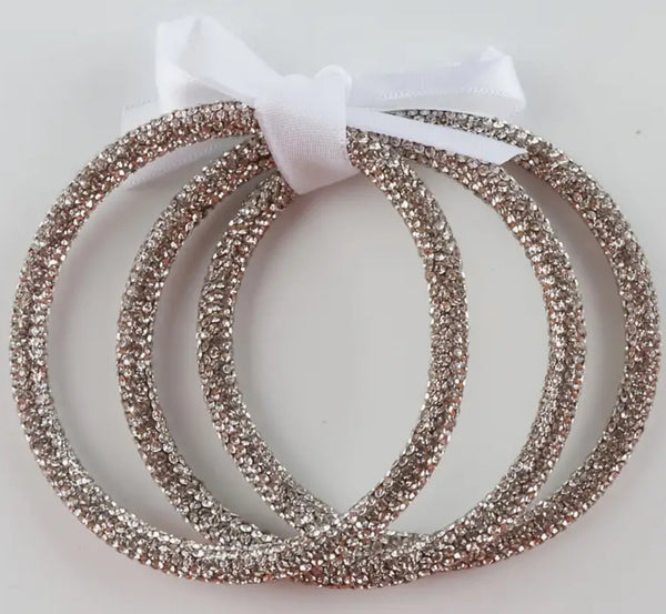 Rhinestone Encrusted Bangle Bracelets (several colors)