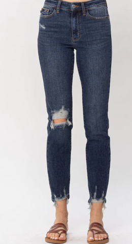 Judy Blue Chopped Hem Relaxed Denim