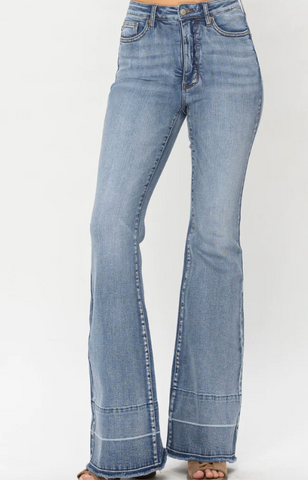 Judy Blue Relase Hem Flare Jeans