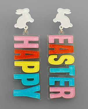 Acrylic Easter Earrings