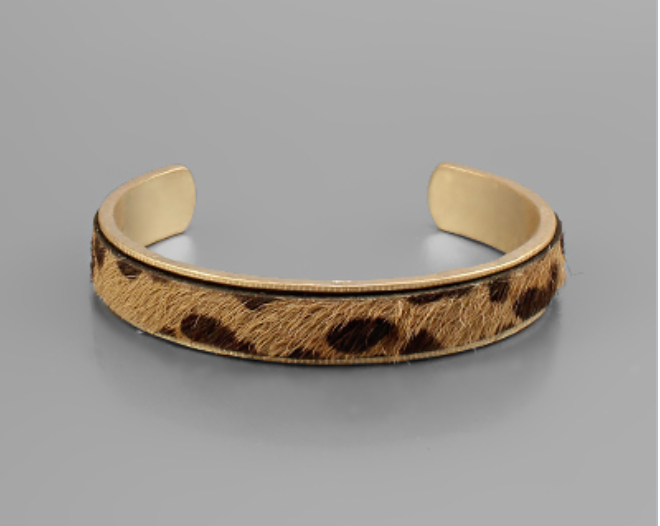 Leopard Cowhide Cuff