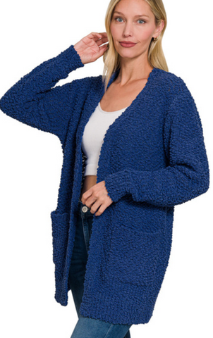 Long Sleeve Popcorn Cardigan (S-XL)