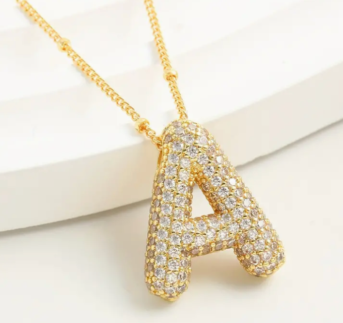 Bubble Initial Necklaces