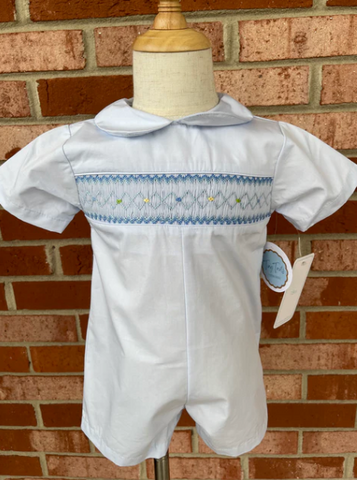 Smocked Corded Romper