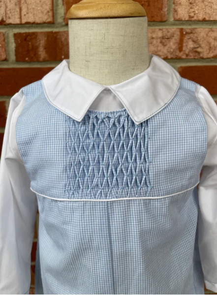 Blue Smocked Longall