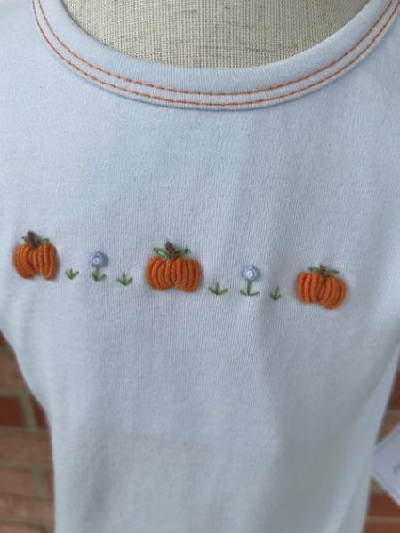 Blue Knit Pumpkin Romper