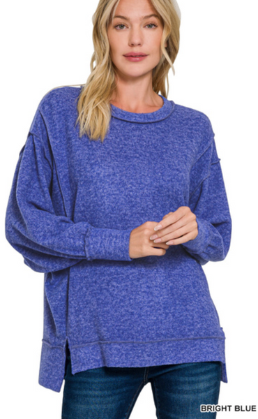 Hacci Brushed Melange Oversized Sweater (5 colors)