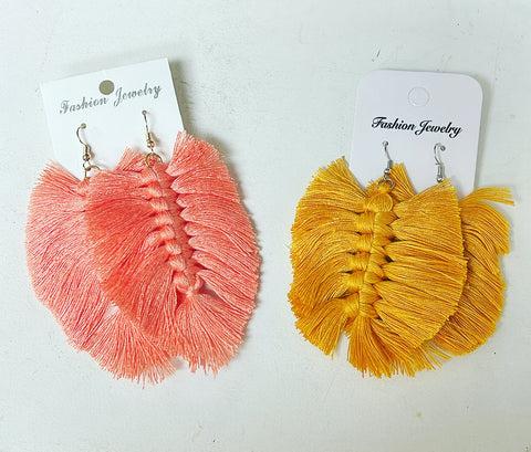 Macrame Fringe Earrings