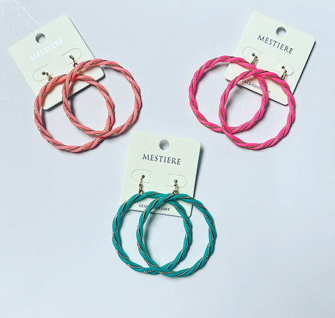 Twisted Tales Hoop Earrings- 3 Colors